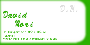 david mori business card